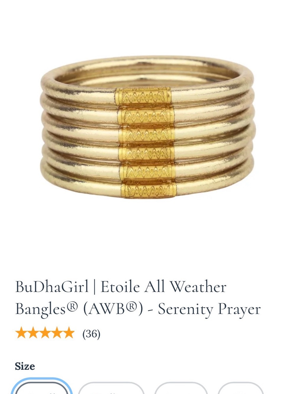 BuDhaGirl Gold Eloise Stackable Bangles - Elegant Gold Set